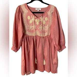 Talulah Tunic Embroidered Mini Dress